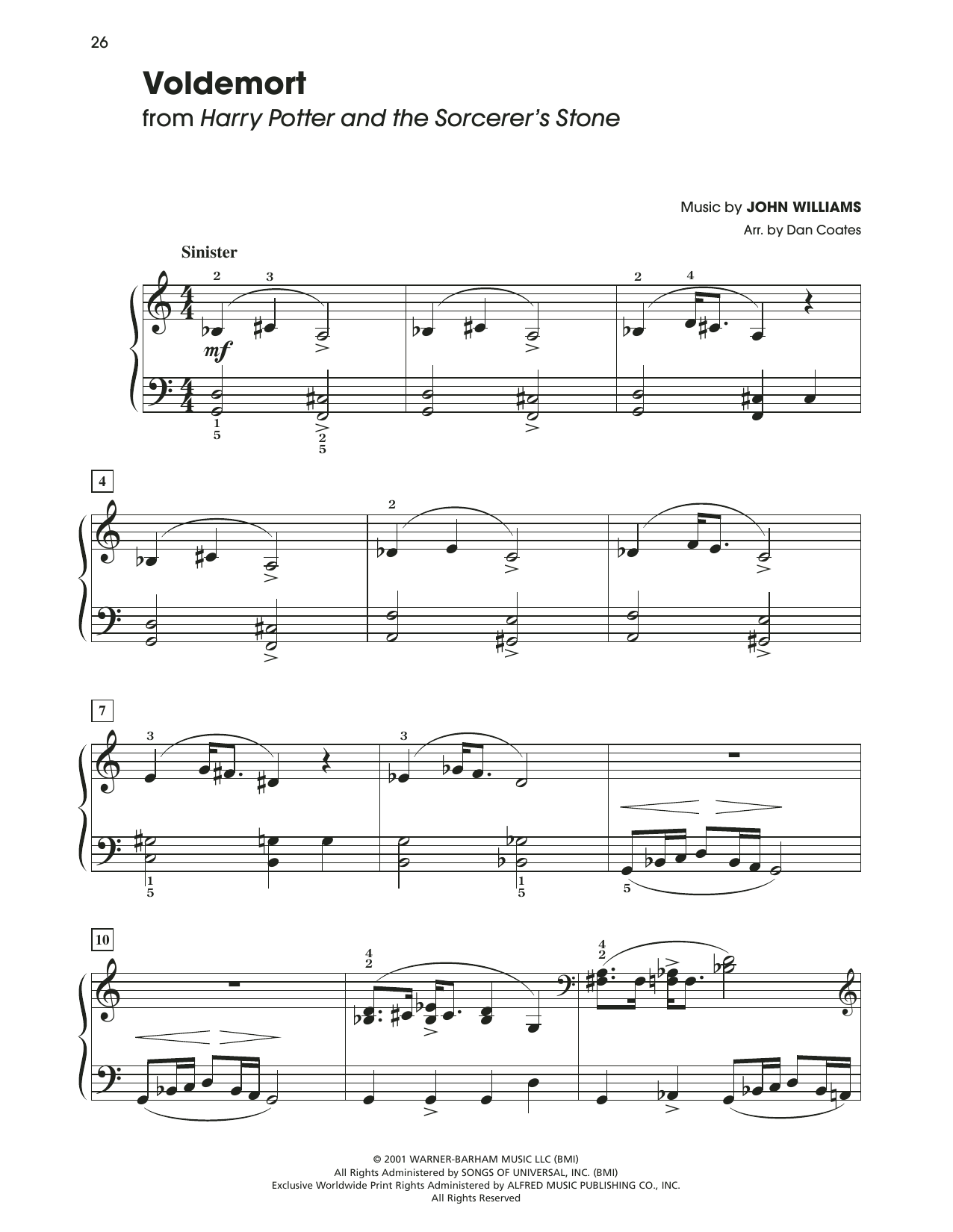 Product picture to: Voldemort (from Harry Potter) (arr. Dan Coates)