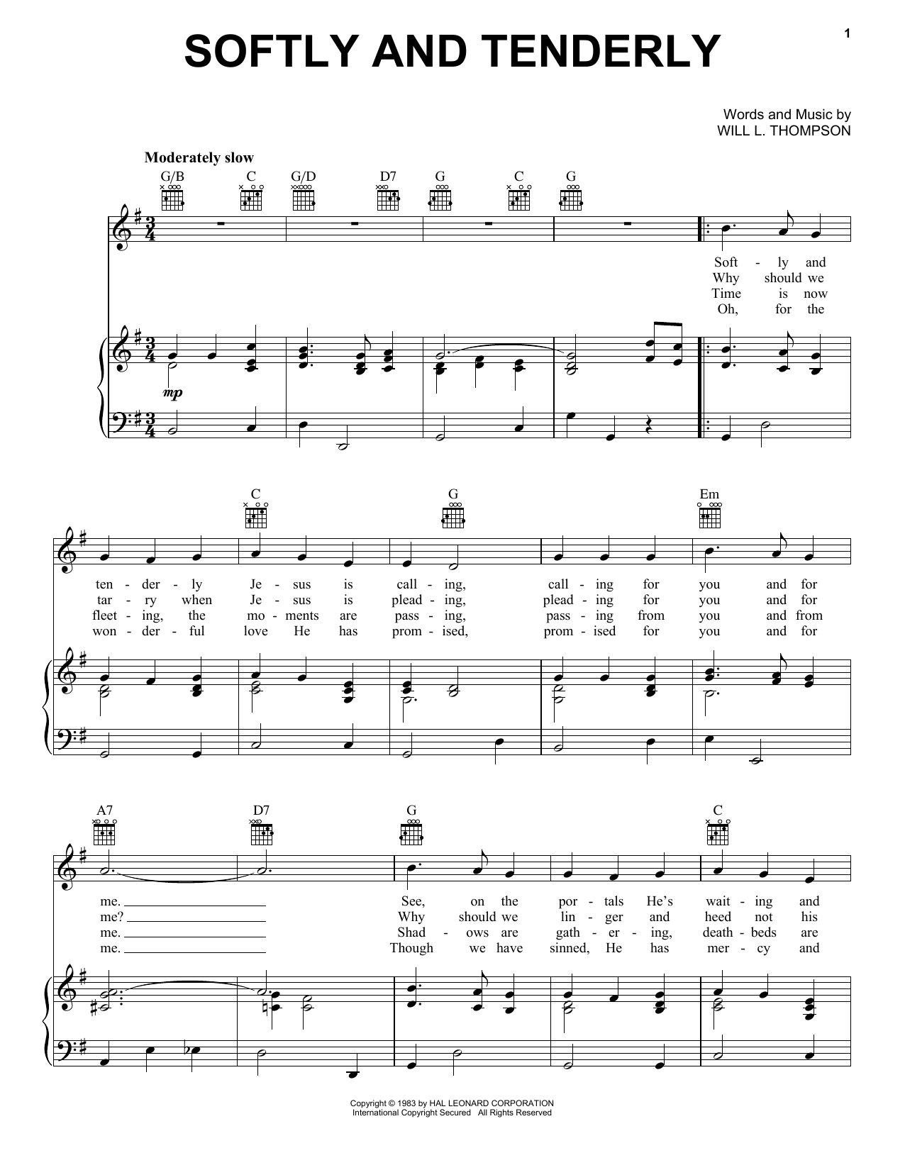 Produktbild zu: Softly And Tenderly