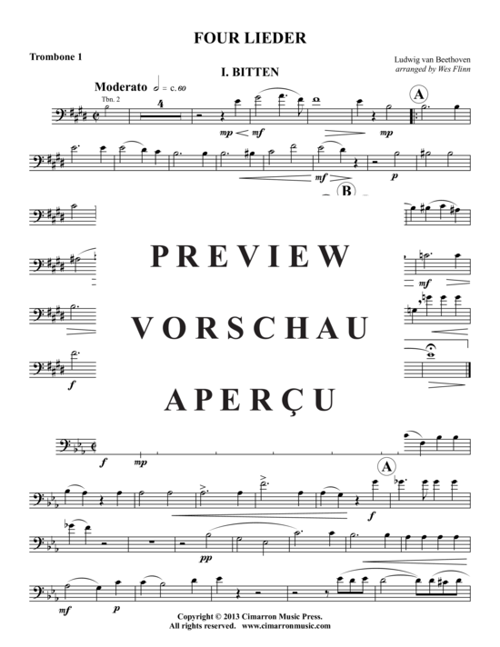 gallery: Vier Beethoven Lieder , , (Posaunen-Quartett)