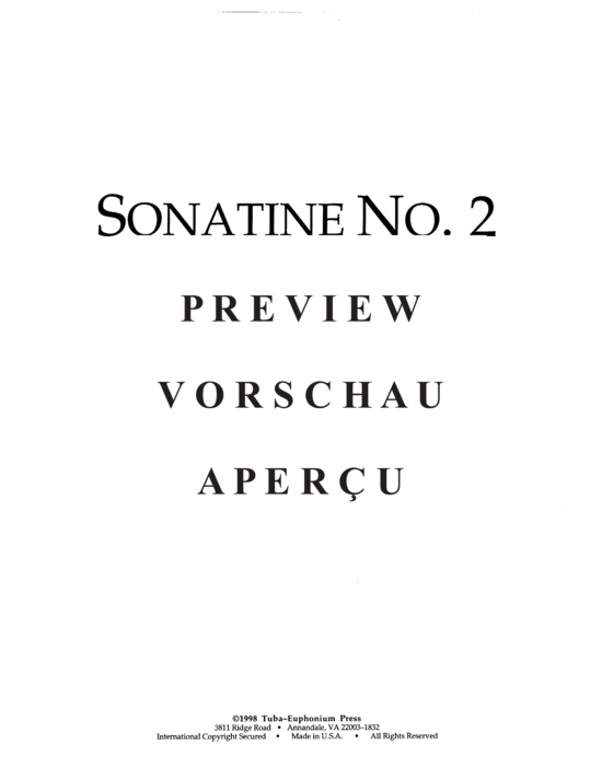 Product gallery: Page 3 of 21 Sonatine No 2 , , (trombone/euphonium or tuba + piano)