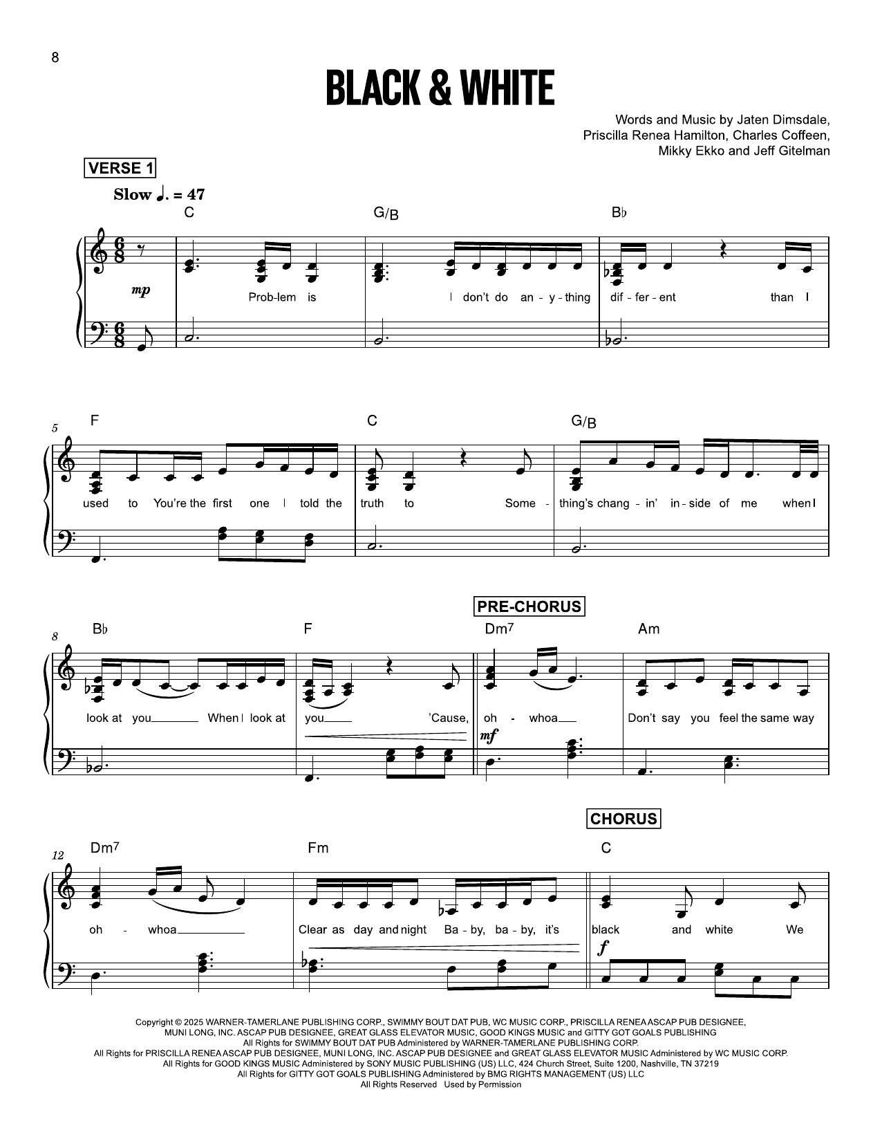 Produktgalerie: Seite 1 von 1 Black & White (feat. Muni Long), Teddy Swims