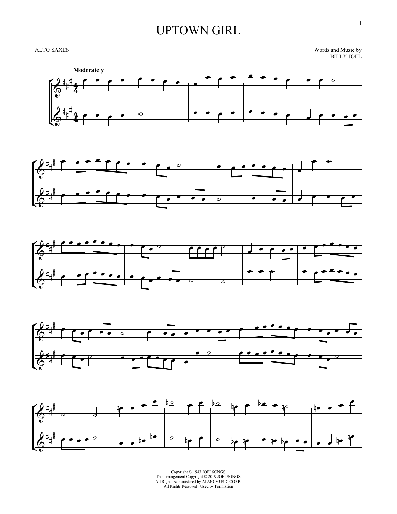 Product gallery: Page 1 of 1 Uptown Girl, Billy Joel