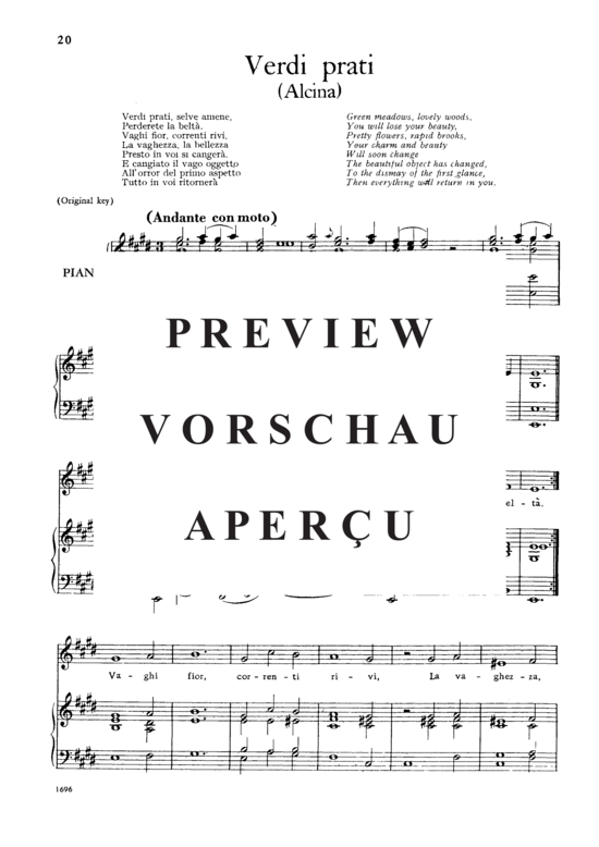 Product gallery: Page 2 of 4 Verdi prati, , Low Voice and Piano