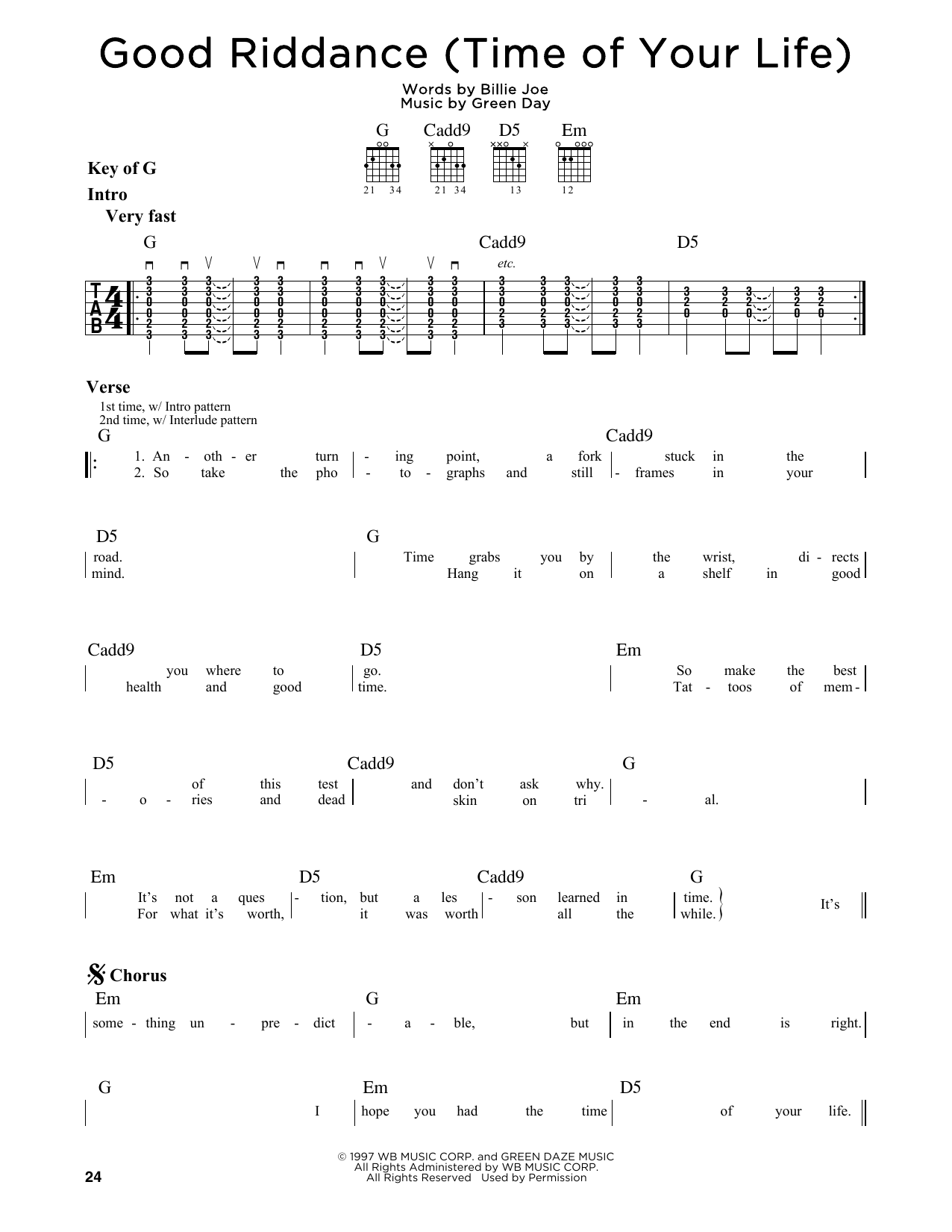 Produktbild zu: Good Riddance (Time Of Your Life)