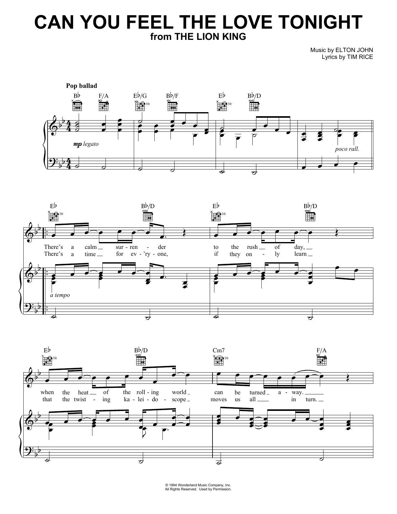 Produktbild zu: Can You Feel The Love Tonight (from The Lion King) [Classical version]