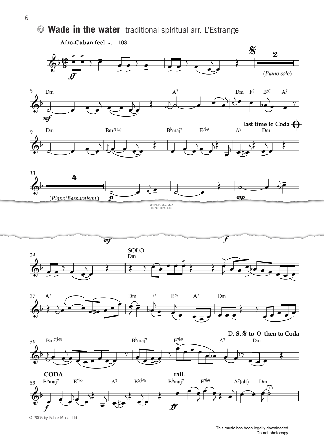 Produktgalerie: Seite 1 von 1 Wade In The Water, Traditional, Trompete