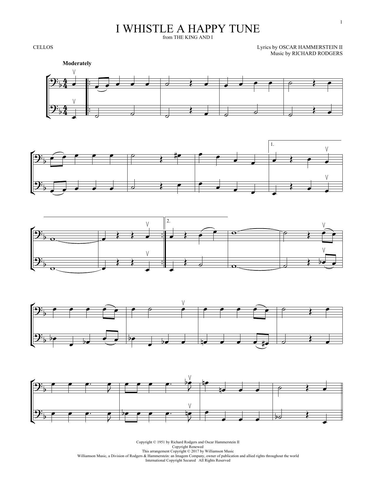 Produktgalerie: Seite 1 von 1 I Whistle A Happy Tune, Rodgers & Hammerstein, Violoncello