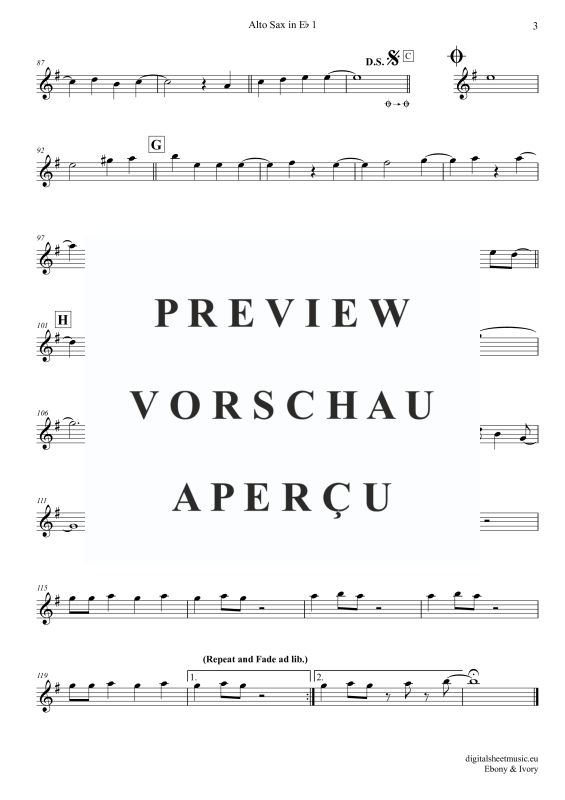 Produktgalerie: Seite 11 von 11 Ebony And Ivory, McCartney, Paul/Wonder, Stevie, (Saxophon Trio AAA(T) + Klavier)