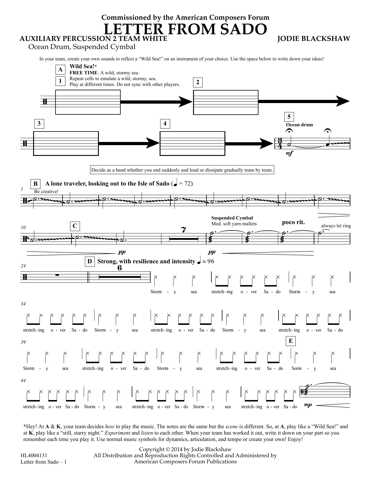 Product picture to: Letter from Sado - Aux Perc 2 Team White