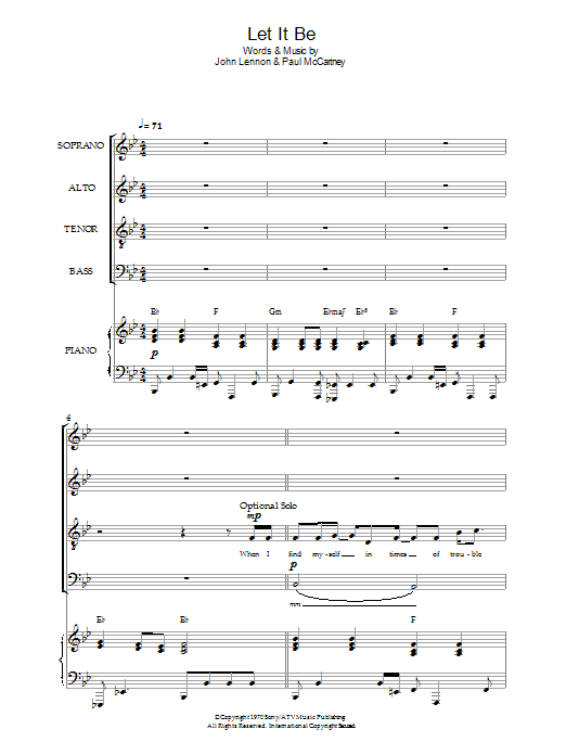 Produktgalerie: Seite 1 von 1 Let It Be (arr. Simon Foxley), The Beatles, Chor