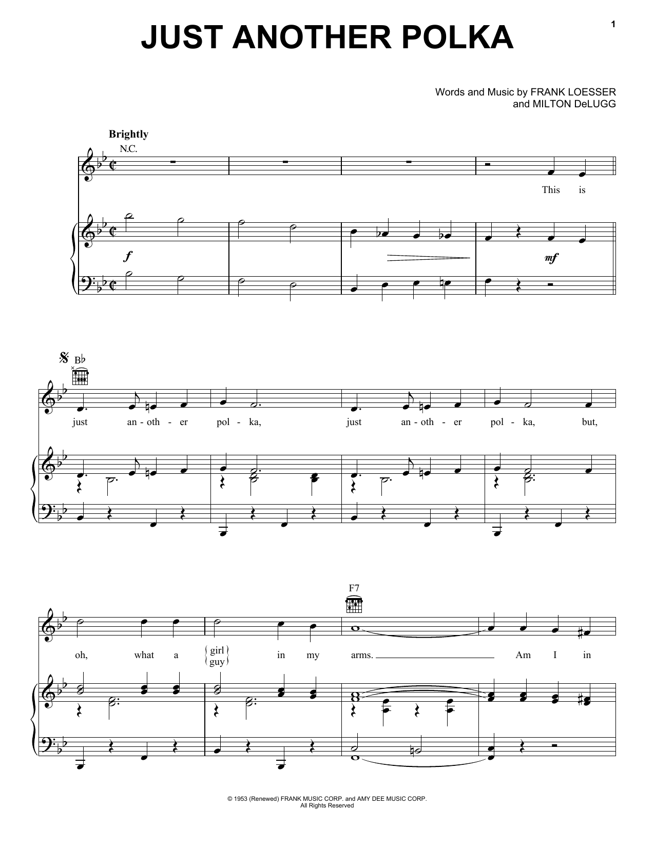 Product gallery: Page 1 of 1 Just Another Polka, Frank Loesser