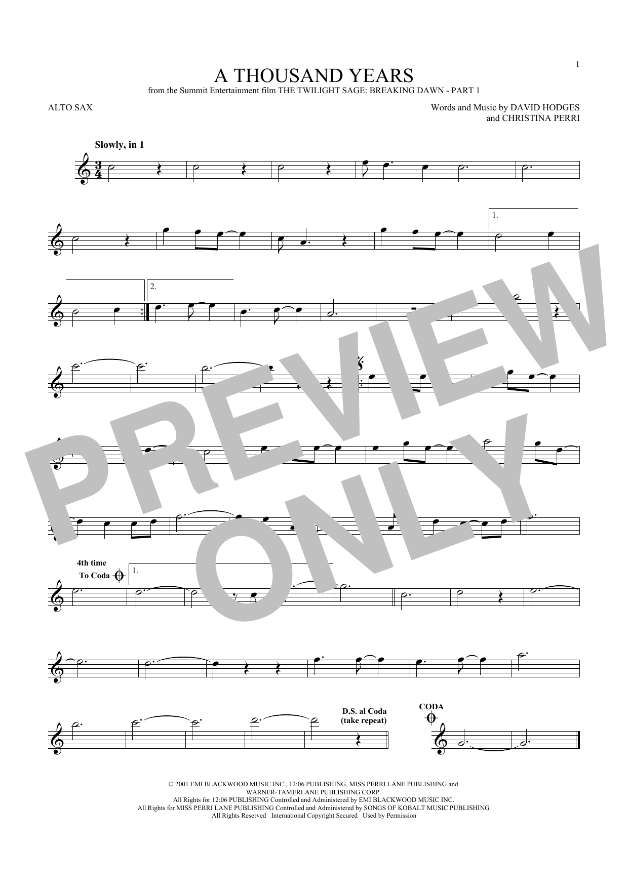 Product gallery: Page 1 of 1 A Thousand Years, Christina Perri