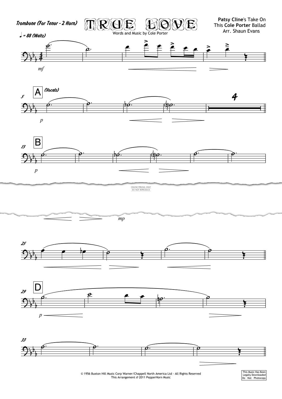 gallery: True Love, Patsy Cline, Posaune