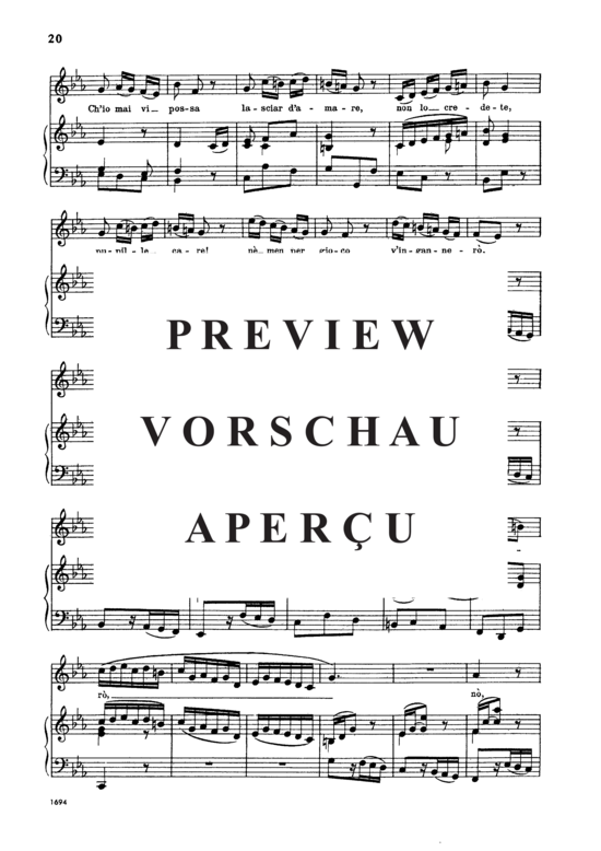 Product gallery: Page 4 of 6 Ch'io mai vi possa, , Low Voice and Piano