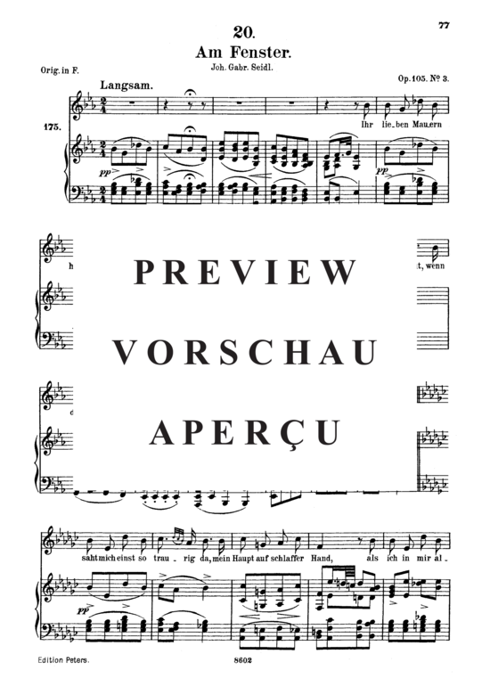 Product gallery: Page 2 of 4 Am Fenster D.878, , Medium Voice and Piano