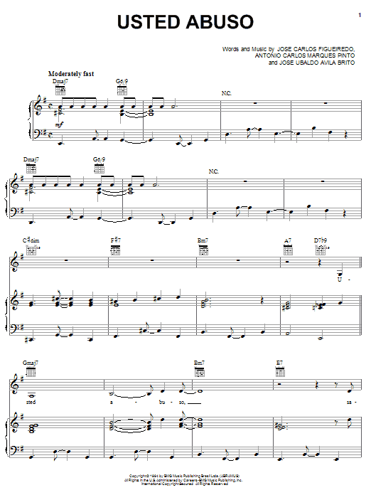 Produktgalerie: Seite 1 von 1 Usted Abuso, Celia Cruz, Gesang, Gitarre, Klavier