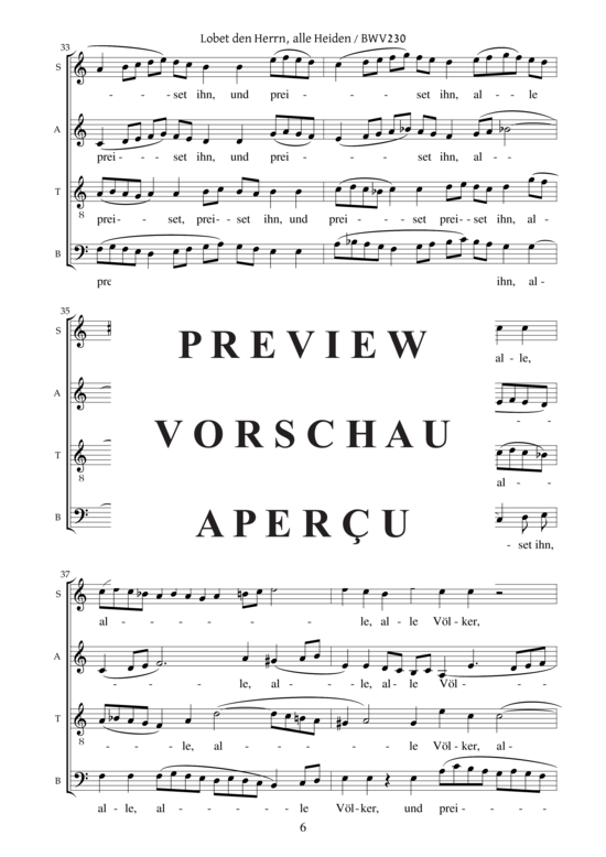 gallery: Motette Lobet den Herrn, alle Heiden BWV 230 , , (Gemischter Chor)
