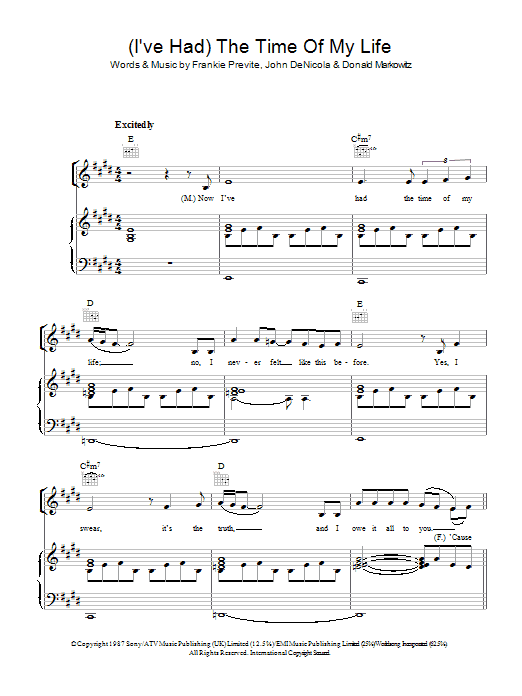 Product gallery: Page 1 of 1 (I've Had) The Time Of My Life, Bill Medley