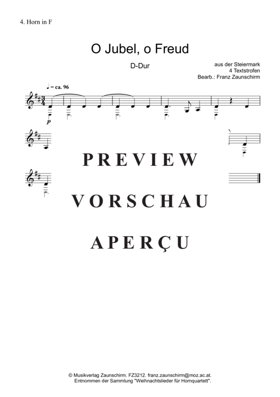 gallery: O Jubel, o Freud , , (Horn-Quartett) D-Dur