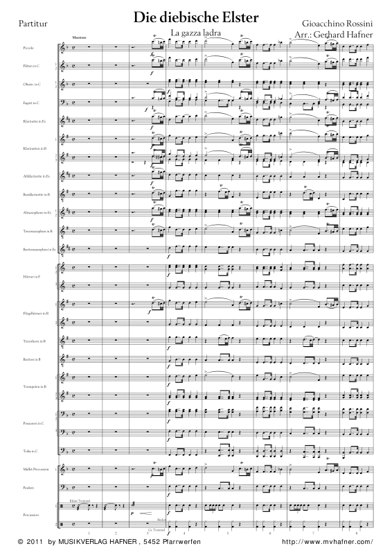 Product gallery: Page 1 of 11 Die diebische Elster, , (large wind orchestra)