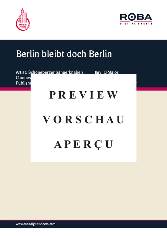 Produktgalerie: Seite 2 von 4 Berlin bleibt doch Berlin, Sängerknaben, 	Schöneberger, Klavier und Gesang