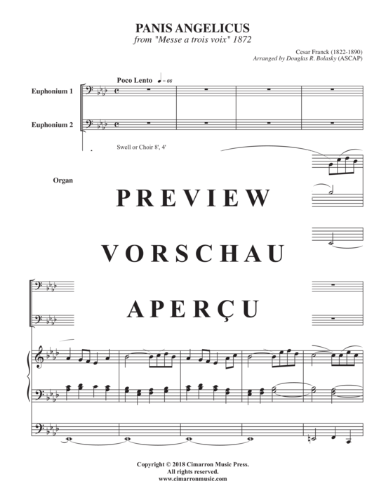 Product gallery: Page 3 of 13 Panis Angelicus , , (Trio for 2x euphonium + organ)