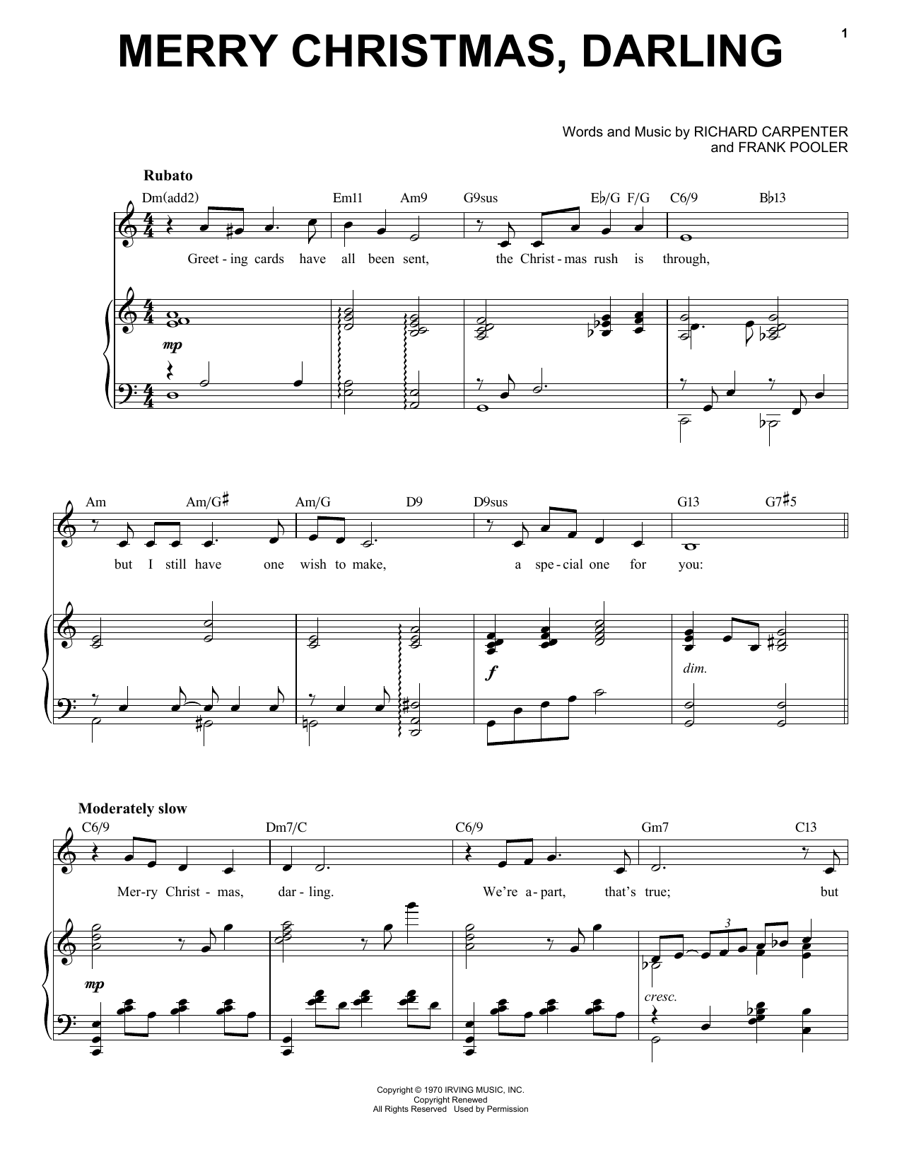 Produktbild zu: Merry Christmas, Darling [Jazz Version] (arr. Brent Edstrom)