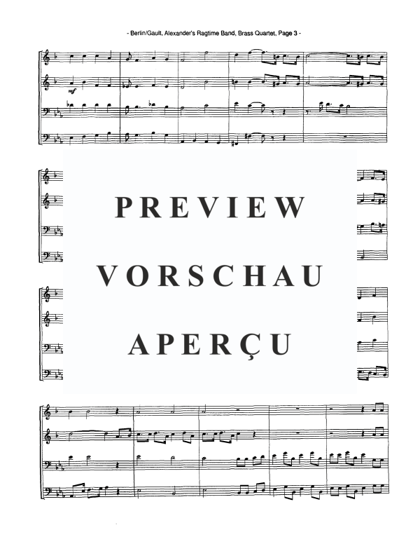 Produktgalerie: Seite 5 von 11 Alexander's Ragtime Band, , Blechbläserquartett