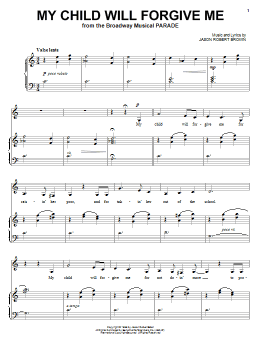 Produktbild zu: My Child Will Forgive Me (from Parade)