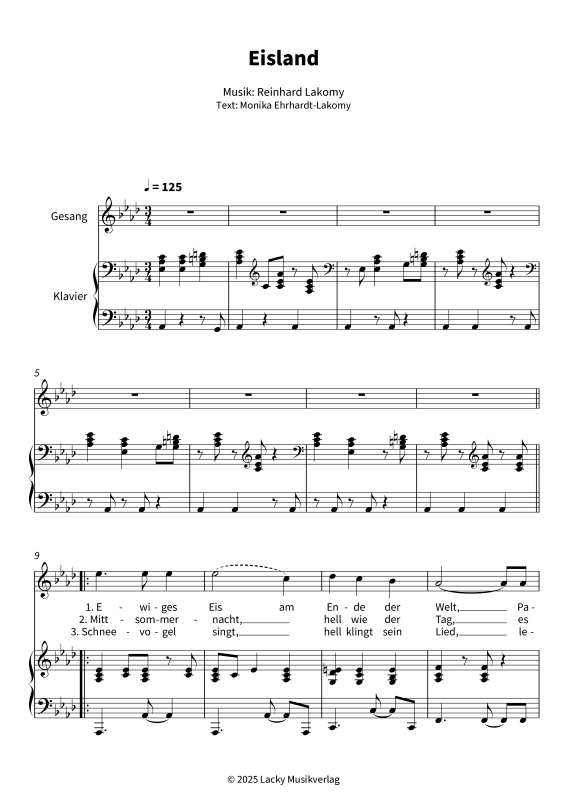 Produktgalerie: Seite 1 von 7 Eisland, , Gesang und Klavier