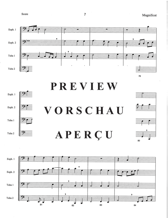 Produktgalerie: Seite 9 von 21 Magnificat , , (Tuba Quartett EETT)