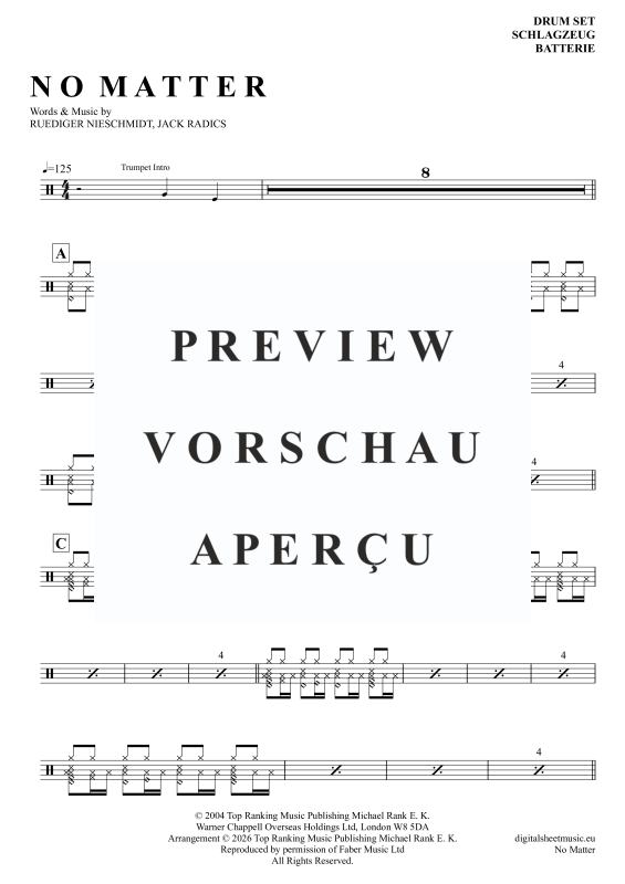 Produktgalerie: Seite 2 von 3 No Matter, Radics, Jack, Drums