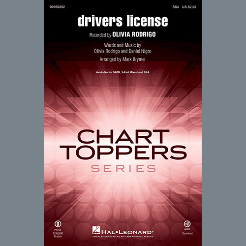Produktbild zu: drivers license (arr. Mark Brymer)