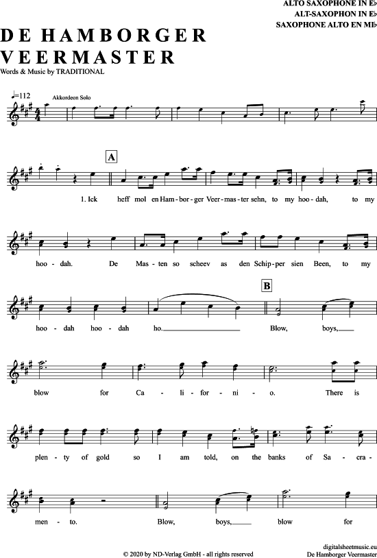 gallery: De Hamborger Veermaster , , Altsaxophon