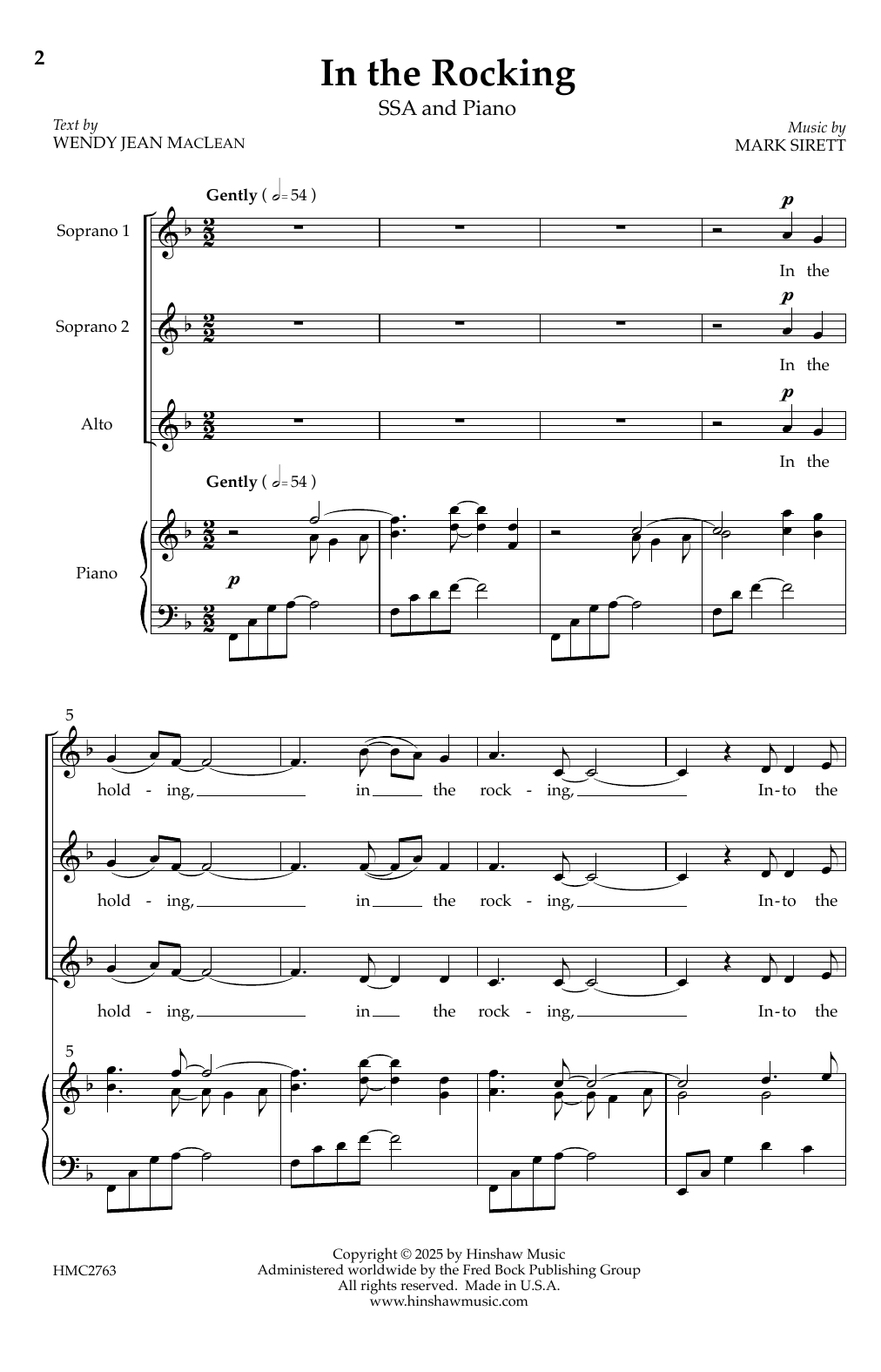 Produktgalerie: Seite 1 von 1 In the Rocking, Mark Sirett, Chor