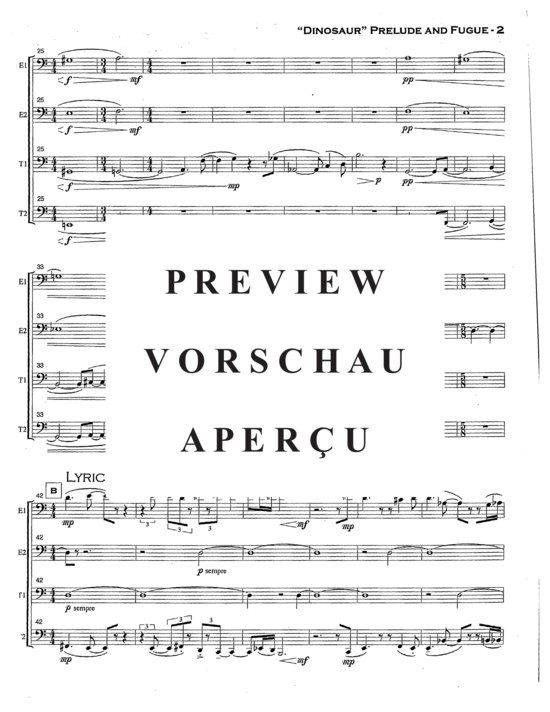 Product gallery: Page 7 of 21 Dinosaur Prelude and Fugue , , (Tuba Quartett EETT)