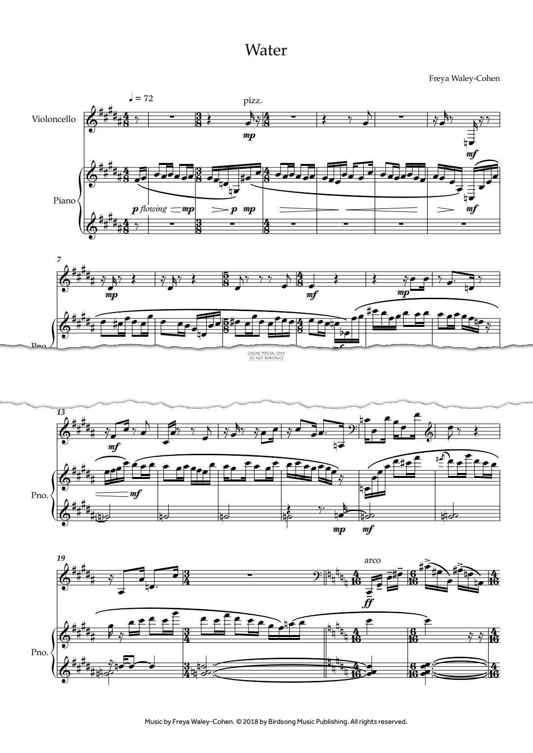 Produktgalerie: Seite 1 von 1 Water, Freya Waley-Cohen, Klavier, Violoncello