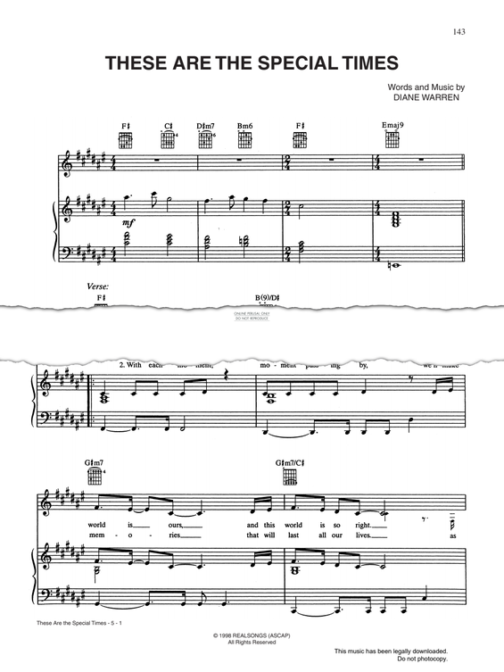 gallery: These Are The Special Times, Celine Dion, Gesang, Gitarre, Klavier