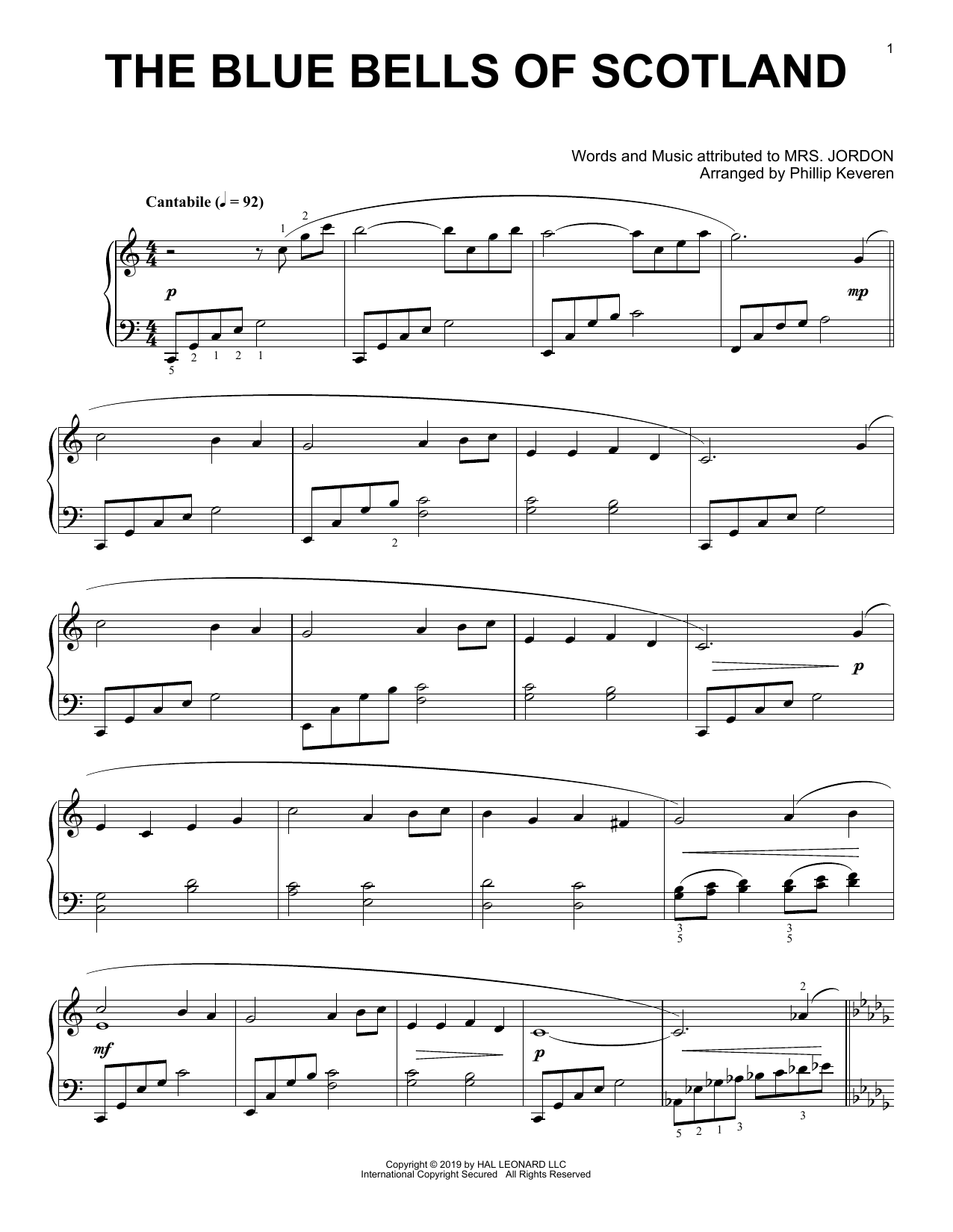 Produktbild zu: The Blue Bells Of Scotland (arr. Phillip Keveren)