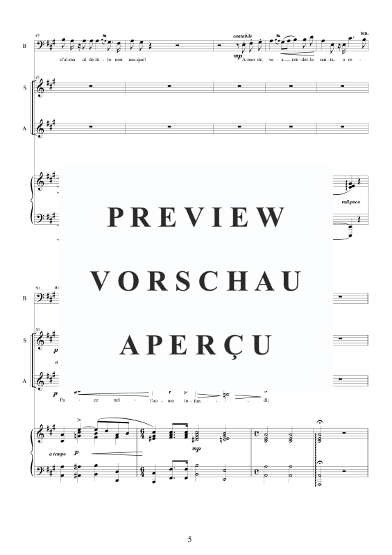 Produktgalerie: Seite 6 von 11 'Sciagurata hai tu creduto' Solo Bass - Choir SA, , Gemischter Chor SAB und Klavier