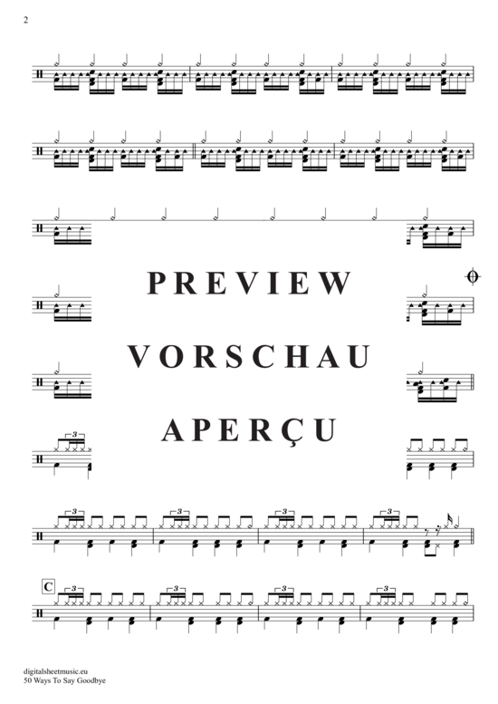 gallery: 50 Ways To Say Goodbye , Train, (Drums)