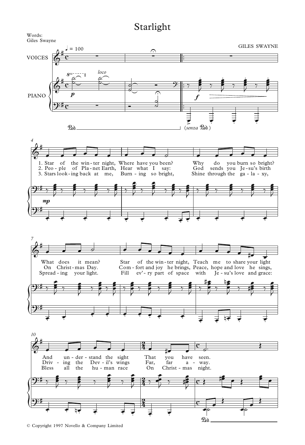 Produktgalerie: Seite 1 von 1 Starlight, Giles Swayne, Chor