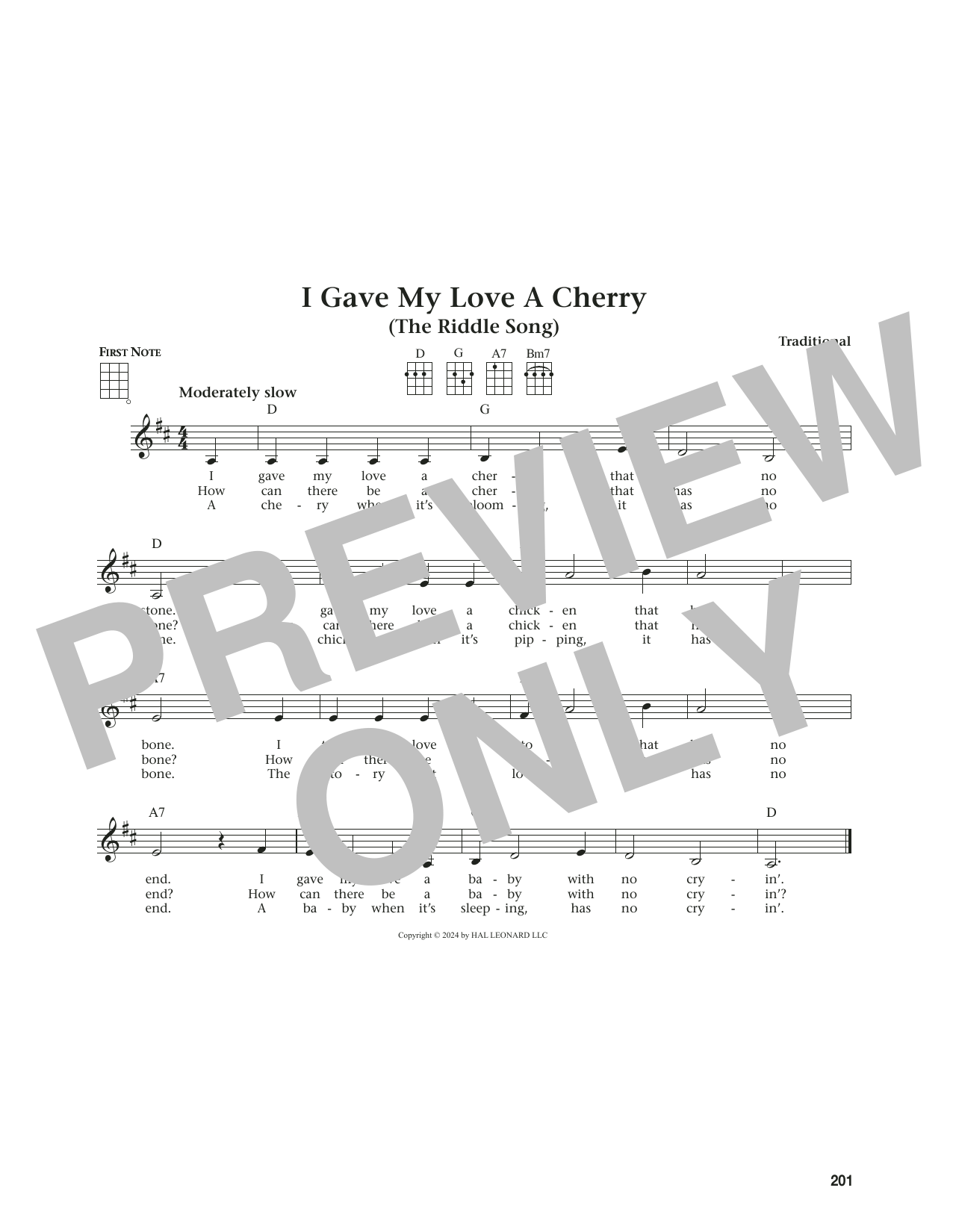 Produktgalerie: Seite 1 von 1 I Gave My Love A Cherry (The Riddle Song) (from The Daily Ukulele) (arr. Jim Beloff), Traditional, Ukulele