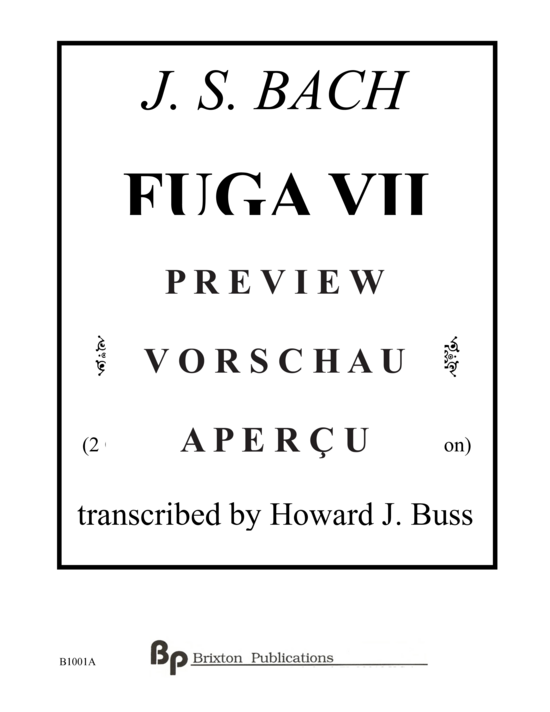 gallery: Fuga VII , , (2 Oboen, Englischhorn und Fagott)