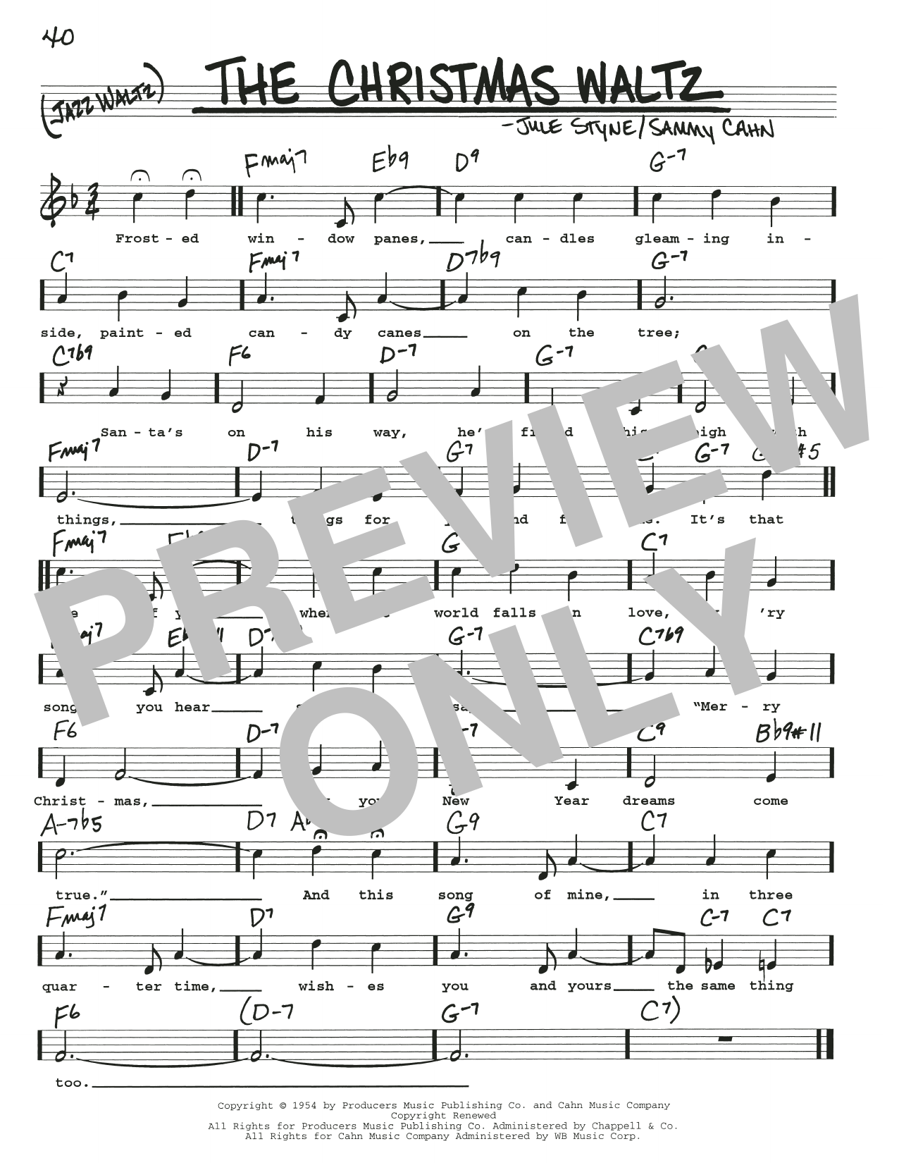 Product gallery: Page 1 of 1 The Christmas Waltz, Jule Styne