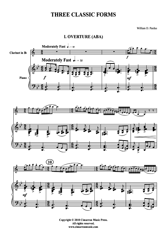 gallery: Three Classic Forms , , (Klarinette + Klavier)