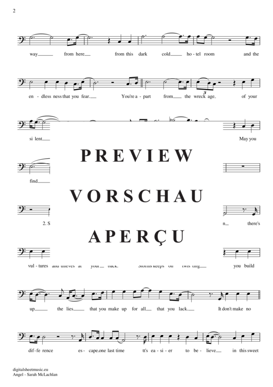 Produktgalerie: Seite 3 von 4 Angel , McLachlan, Sarah, (Violon-Cello)