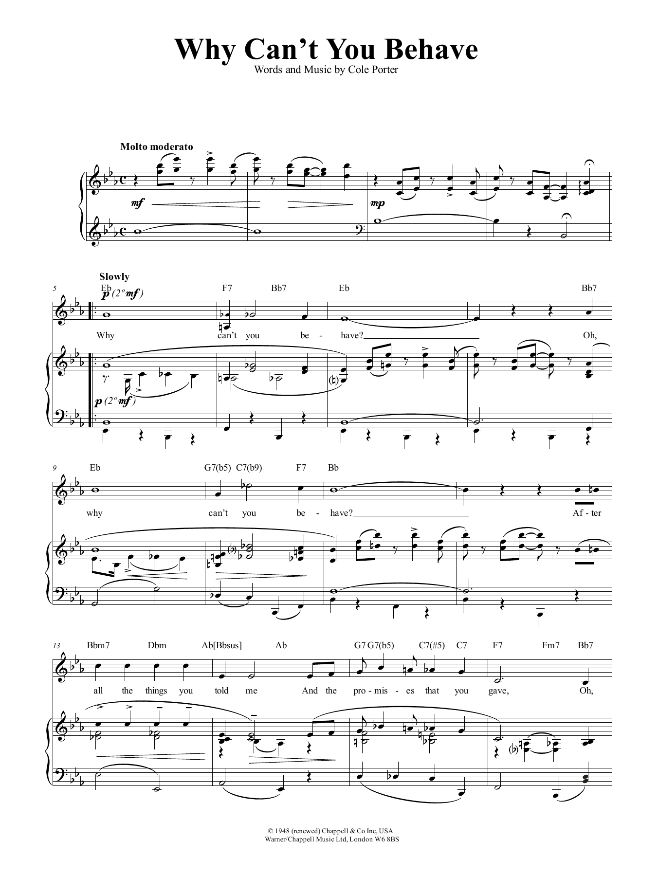 Product picture to: Why Can't You Behave? (from Kiss Me, Kate)
