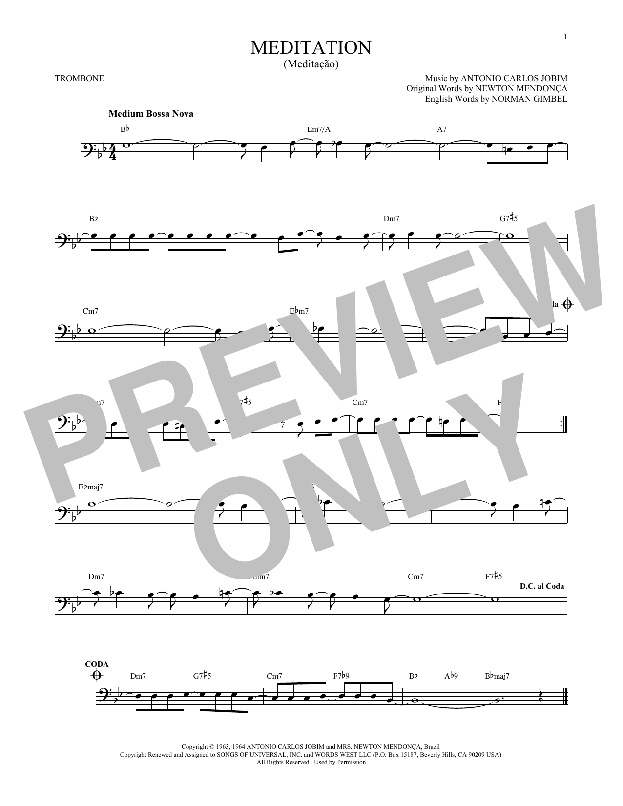 Product gallery: Page 1 of 1 Meditation (Meditacao), Antonio Carlos Jobim