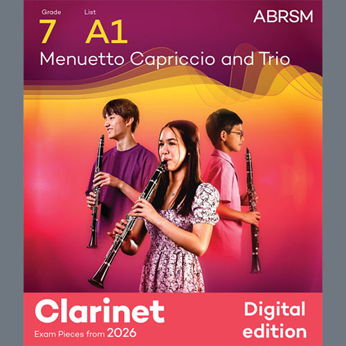 Product picture to: Menuetto Capriccio and Trio (Grade 7, list A1, from the ABRSM Clarinet Syllabus from 2026)